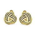 thumbnail image 2 of Bling Jewelry Womens Rope Cable Twist Love Knot Clip-On Earrings Gold Plated, 2 of 5