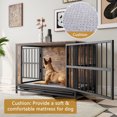 thumbnail image 7 of Tcbosik 39 inch Dog Crate Furniture, Dog Kennel for Small/Medium/Large Dogs, Heavy-Duty Dog Cage End Table with Pull-Out Tray and 2 Doors, Dog House Side Table for Bedroom Living Room, Rustic Brown, 7 of 7