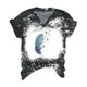 thumbnail image 2 of Gibobby Blusa de Trabajo de Manga Corta Tops verano para mujer, camisa manga corta con tinte corbata, camiseta con cuello en V, camisa suelta informal(Negro,G), 2 of 4
