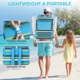 thumbnail image 3 of TLSUNNY 2 Pack Lightweight Portable Camping Beach Chairs for Adults, Outdoor Lay Flat Folding Lounger, Backpack Beach Chair W/ 5 Positions, Towel Bar, Cooler Pouch, Cup Holder, 3 of 11