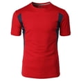 thumbnail image 3 of H2H Mens Cool Dry Compression Short Sleeve T-Shirts RED US 2XL/Asia 3XL (CMTTS266), 3 of 6