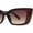 All Brown, variant on Womens Mod Squared Cat Eye Designer Fashion Sunglasses Slate Tortoise - Smoke