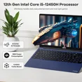 thumbnail image 5 of 15.6" IPS FHD Business-Laptop, 8 Cores Intel i5-12450H (Beat i7-11800H, Up to 4.4GHz) 16GB RAM 1TB SSD Backlit Keyboard Computer, 100W Type C Fingerprint WiFi 6 Win 11 Blue, 5 of 8