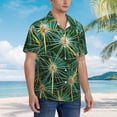 thumbnail image 2 of Lsque Thorns Of Macro Cactus pattern Hawaiian Shirt for Men, Unisex Summer Beach Casual Short Sleeve Button Down Shirts-Large, 2 of 9