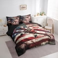 thumbnail image 3 of Manfei American Flag Pattern 7-Piece Twin Bedding Sets,Ancient Aircraft Airplane Bedding Comforter Set,Red White Blue Sheet Sets For Bots Teens,Luxury Bedroom Decor Reversible, 3 of 8