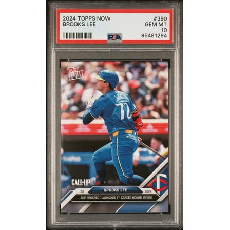 Graded 2024 Topps Now Brooks Lee #390 Rookie RC Baseball Card PSA 10 Gem Mint
