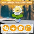 thumbnail image 2 of Cute Hand Knitted Sunflower Crochet Emotional Support Toy With Positive Words Mini Potted Handmade Home Car Encouragement, 2 of 6
