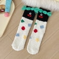 thumbnail image 2 of CPNG Kid Girls Cute Winter Socks Warm Fluffy Fuzzy Warm Slipper Socks Polka Dot Pattern No Slip Soft Cozy with Grippers Socks Novelty Mid Calf Floor Socks, 2 of 6