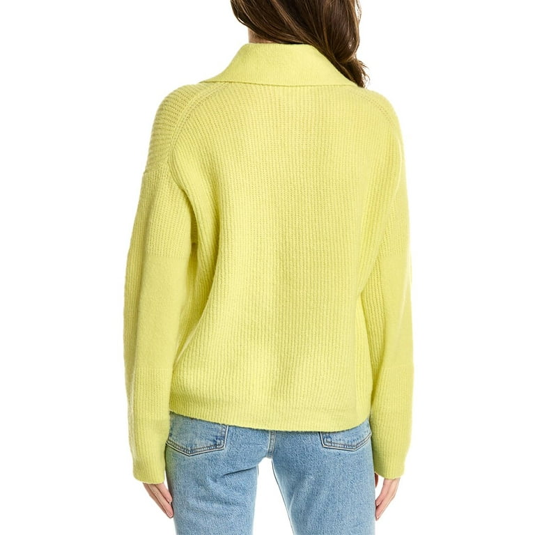 Yellow store velvet sweater