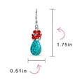 thumbnail image 4 of Bling Jewelry Womens  Dangle Gemstone Earrings Coral Turquoise Teardrop, 4 of 5
