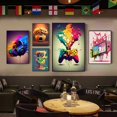 thumbnail image 3 of Controlador de juego colorido para decoración del hogar, póster de arte de pared, impresiones, imagen estética nórdica, pintura en lienzo, Gaming Boy Room, 3 of 4