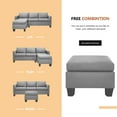 thumbnail image 5 of Lacoo Suede L-Shape Sectional Sofa Sofa for Living Room, Light Gray, 5 of 8