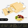 thumbnail image 3 of Bamboo Cheese Board Set, Large Charcuterie Board Set, 3 of 7