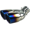thumbnail image 3 of HAHDAXIA Universal Stainless Steel Dual Rear Noise Canceller Car Exhaust Pipe Muffler Tail Pipe Double Outlet Tailpipe, 3 of 7