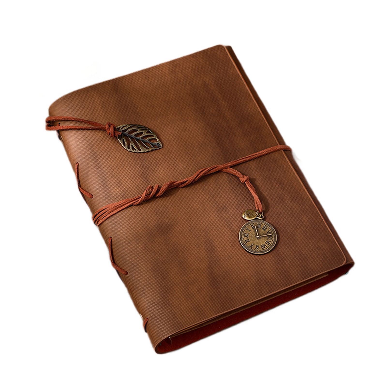 Compacts Size Travel Journal Scrapbook Leather Cover Notebook Memory Book Perfect for Photos Home Display Decoration