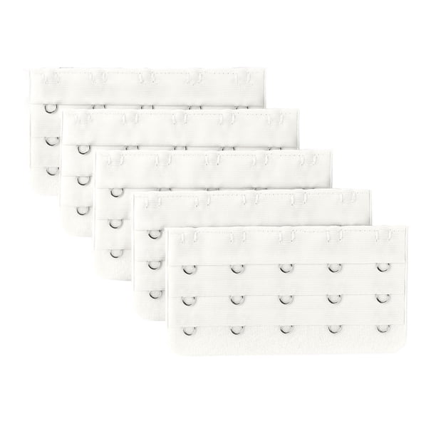 Sujetador Ajustable uxcell para Mujeres 3 Filas de 6 Ganchos Blanco