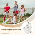 thumbnail image 2 of Multi-pocket Tennis Bag, Tennis Backpack for 2 Rackets, Quilted Crossbody Sling Bag, Waterproof Tennis Sling Backpack for Women and Men, Sports Pickleball Bag, 2 of 5