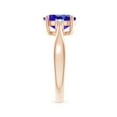 thumbnail image 3 of ANGARA Natural Tapered Shank 1.9 ct Tanzanite Ring with Diamond Accents in 14K Rose Gold for Women (Size-9x7mm) | December Birthstone, Anniversary, Jewelry Gift for Women | Natural Tanzanite Ring, 3 of 9