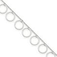 thumbnail image 3 of 925 Sterling Silver Dangle Circles Chain Anklet for Women 10", 3 of 8