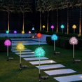 thumbnail image 2 of Luz solar de jardín al aire libre, 2 piezas de luz solar de diente de león LED luces solares de estaca impermeable jardín paisaje luz para patio pasarela, 2 of 5