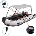 thumbnail image 2 of ABORON Bimini Top Boat Cover Adjustable Boat Canopy Aluminum Support Poles 2 Bow Bimini Tops for Boat， (63" L 39‘’-55‘’ W 43.3" H), 2 of 9