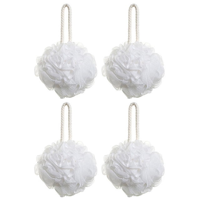 4 bolas de ducha, flor de ducha súper suave, bañera anti-extensión, red de burbujas, toalla para la espalda