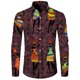 thumbnail image 3 of Nueva camisa para hombre, Dashiki, estampado africano, camisetas de manga larga, camisetas tradicionales para parejas, ropa de calle de estilo étnico de hip hop con solapa, 3 of 5