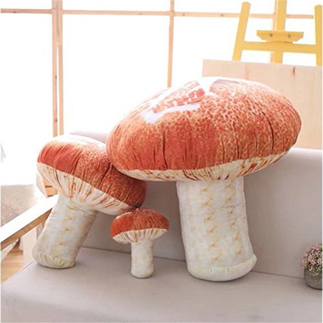 Hynbase 3D Creative Plush Toys Almohada con forma de hongo (7.8 ") Hynbase 661083163060