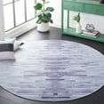 thumbnail image 2 of SAFAVIEH Faux Hide Creighton Striped Area Rug, Ivory/Light Grey, 6' x 6' Round, 2 of 8