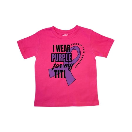 

Inktastic Chronic Pain I Wear Purple For My Titi Gift Toddler Boy or Toddler Girl T-Shirt