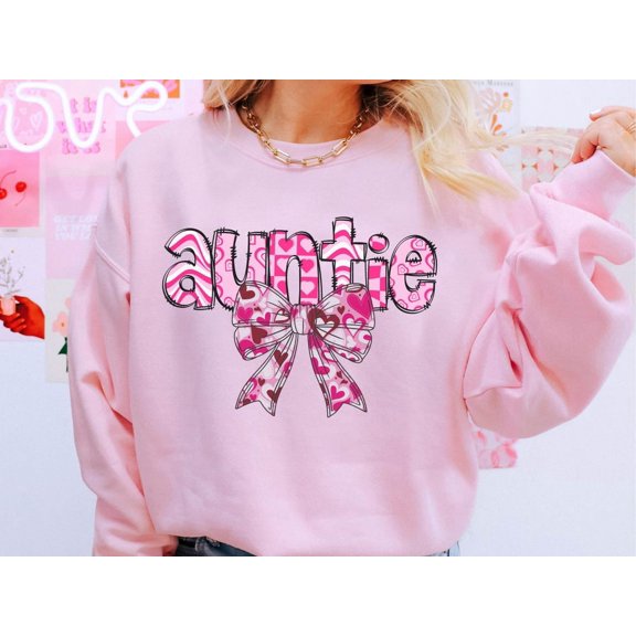 Auntie Valentine sweatshirt, Valentine's day outfit for aunt, Cute Valentine's auntie609 Tshirt All Size S-5XL