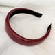 thumbnail image 1 of Ruifaya Diadema de cuero PU roja vintage Diadema retro vintage ancha para mujer y niña., 1 of 7