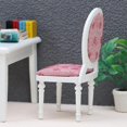 thumbnail image 5 of Mini muebles para casa de muñecas, modelo de microescena para sala de estar, silla de madera moderna, 5 of 5