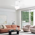 thumbnail image 6 of LEDET 22 in. White 3-ABS Blades Smart Indoor Ceiling Fan with Remote and Light Kit, 6 of 8