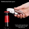 thumbnail image 4 of Bottle Opener Wine Opener with Foil Cutter, Stainless Steel Wood Handle Classic All in one, 4 of 5
