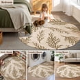 thumbnail image 5 of Round Rugs 4Ft, Brown Tree Branches Round Area Rug Washable Indoor Throw Carpet, Vintage Nature Brown Ombre Soft Non Slip Circle Rug for Kitchen Nursery Room Home Decor Aesthetic, 5 of 8