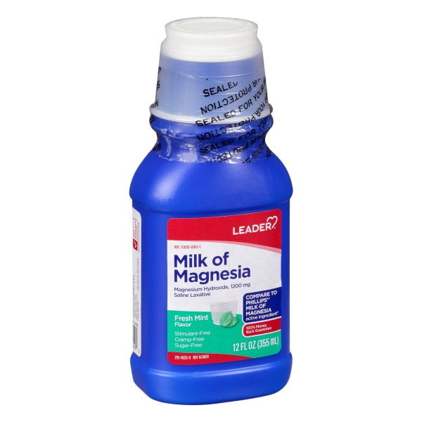 Leader Milk of Magnesia Magnesia Hydroxide 1200 mg Saline Laxative