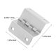 thumbnail image 2 of IDEANATEGRATE 8Ud Bisagras Metálicas Plegables Para Muebles Con Integración Sin Costuras Plata, 2 of 8