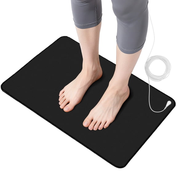 Grounding Mat for Sleep – 24" x 16" Conductive Carbon Pad with 15ft Grounding Cord – Connected Earth Grounding Sheets and Grounding Cord