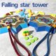 thumbnail image 5 of Falling Star Tower Ornamento Colgante Montado Wind Chimes Decoración Colgante Alta Fácil De Instalar Falling Star Tower Juguete Para El Dormitorio Del Hogar matsuzay HA027576-02, 5 of 7
