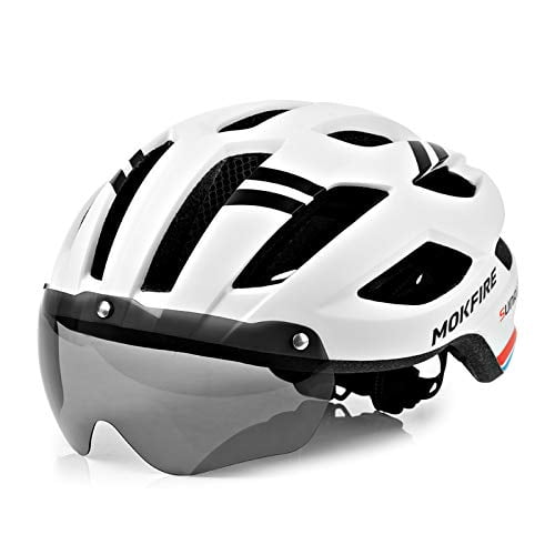 Size Large 57-62cm MOKFIRE Adult Bike Helmet with Removable Magnetic Goggles 