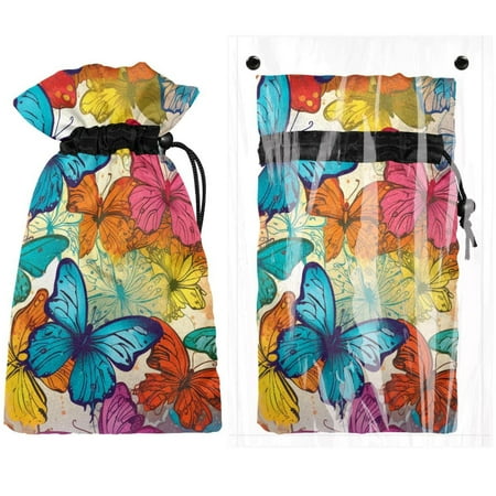 

Josid Butterfly Pattern Reusable Outdoor Faucet Insulation Covers Waterproof and Freeze-Resistant Spigot Protector Bags 2 Pack 11 x 6.9