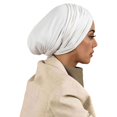 thumbnail image 2 of Headbands for Women Stretchy Turban Undercap Soft Daily Head Wrap Bandanas for Women White, 2 of 4