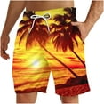 thumbnail image 1 of Mens Shorts Mens Casual Printed Drawstring Trouser Beach Shorts Pants With Pocket, 1 of 1