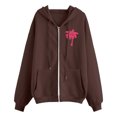 thumbnail image 5 of WEAIXIMIUNG Sweat à Fermeture Éclair pour Femmes Sweat-Shirt Surdimensionné Col Rond Manches Longues Pull, 5 of 5