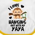 thumbnail image 4 of Inktastic Monkey I Love Hanging out with My Yaya Boys or Girls Baby Bib, 4 of 4