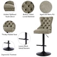 thumbnail image 3 of MIKIBAMA Modern Bar Stools PU Swivel Barstools Adjusatble Seat Height from 26-33 Inch, Set of 2, 3 of 6