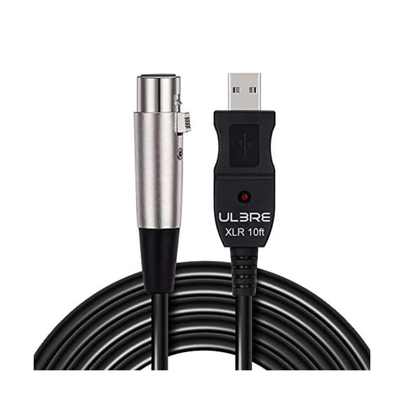 USB Microphone Cable 10Ft, XLR to USB Cable Mic Link Converter Cable Studio YJJSKEJIo Cable Connector Cords Adapter for Microphones or Recording Instrument Karaoke
