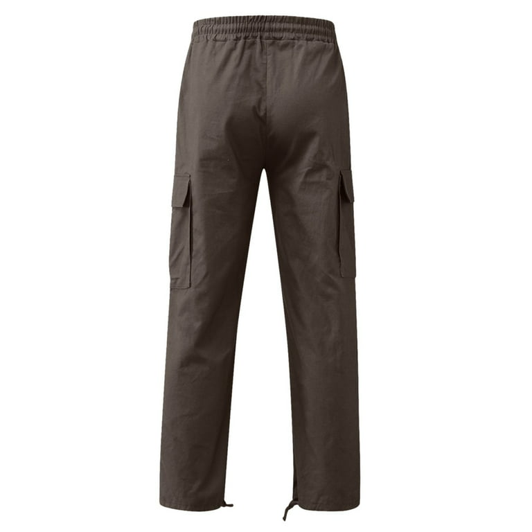 Mens Fleece Lined Cargo Combat Trousers Work Bottoms Elasticated Thermal  Pants