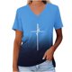thumbnail image 1 of Camisetas de Verano para Mujeres con Cuello en V de Manga Corta Camiseta Deportiva de Impresión de Pascua, Camiseta Ligera de Base de Algodón de Imitación para el Hogar, Diario Y Desgaste, 1 of 3